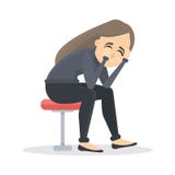 Vrouw in depressie vector illustratie Vrouw in depressie vector illustratie