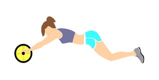 Vrouw die abs oefening doen vector illustratie Vrouw die abs oefening doen vector illustratie