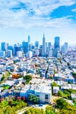 Vue aérienne de San Francisco Downtown Skyline et de Dist financier Photos stock Vue aérienne de San Francisco Downtown Skyline et de Dist financier Photos stock