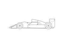 Vue de côté de voiture de course classique illustration libre de droits Vue de côté de voiture de course classique illustration libre de droits