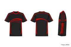 Vue de Front Back Side de chemise de sport d'isolement sur le fond blanc, illustration, sportwear illustration stock Vue de Front Back Side de chemise de sport d'isolement sur le fond blanc, illustration, sportwear illustration stock