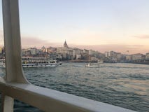 Vue de Galata de mon objectif image libre de droits Vue de Galata de mon objectif image libre de droits