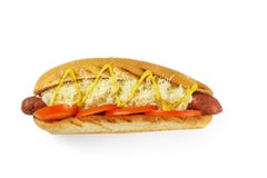 vue de hot dog d'en haut image stock vue de hot dog d'en haut image stock