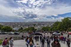 Vue de Paris de Sacre Coeur photo libre de droits Vue de Paris de Sacre Coeur photo libre de droits