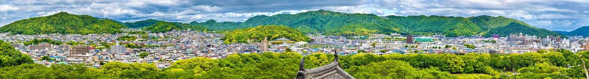 Vue de ville de Himeji du château - Japon image libre de droits Vue de ville de Himeji du château - Japon image libre de droits