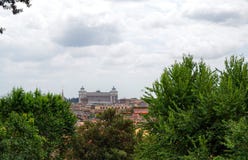 Vue du point de vue ou de la colline Rome, Italie de Pincio de Pinciano image stock Vue du point de vue ou de la colline Rome, Italie de Pincio de Pinciano image stock