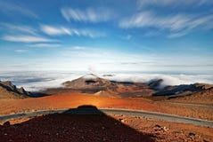 Vue large de volcan d'Hawaï Maui Haleakala image libre de droits Vue large de volcan d'Hawaï Maui Haleakala image libre de droits