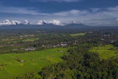 Vue panoramique de bourdon de paysage rural de Balinese images stock Vue panoramique de bourdon de paysage rural de Balinese images stock