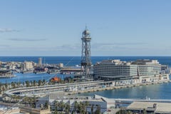 Vue panoramique du port de Barcelone Espagne photos stock Vue panoramique du port de Barcelone Espagne photos stock