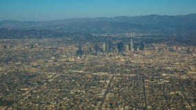 Vue a?rienne de la ville de Los Angeles images stock Vue a?rienne de la ville de Los Angeles images stock