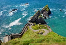 Vue scénique de port de Dunquin, comté Kerry, Irlande photos stock Vue scénique de port de Dunquin, comté Kerry, Irlande photos stock