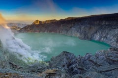 Vulkan Kawah Ijen auf Java stockbilder Vulkan Kawah Ijen auf Java stockbilder