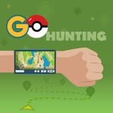 VYBORG, RUSSIA - 24 ottobre 2016 Pokemon va navigazione, Pokeball GPS astuto per il viaggio Vettore ENV 10 illustrazione vettoriale VYBORG, RUSSIA - 24 ottobre 2016 Pokemon va navigazione, Pokeball GPS astuto per il viaggio Vettore ENV 10 illustrazione vettoriale