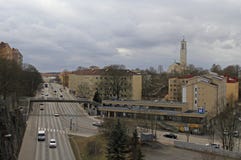 Väg i mitten av Turku Finland royaltyfri bild Väg i mitten av Turku Finland royaltyfri bild