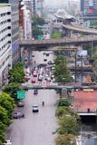 Vägar för gator för hus för Thailand Bangkok skyskrapabyggnader royaltyfri bild Vägar för gator för hus för Thailand Bangkok skyskrapabyggnader royaltyfri bild
