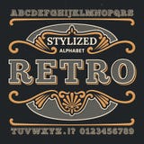 Västra typografi 3d för tappning Gotisk retro vektortyp Retro nummer och bokstäver stock illustrationer Västra typografi 3d för tappning Gotisk retro vektortyp Retro nummer och bokstäver stock illustrationer