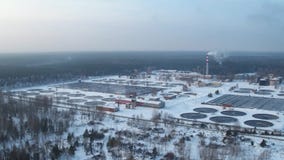 Växt för lätthet för vattenbehandling i vinter E flyg- sikt Växt för lätthet för vattenbehandling i vinter E flyg- sikt