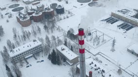 Växt för lätthet för vattenbehandling i vinter E flyg- sikt Växt för lätthet för vattenbehandling i vinter E flyg- sikt