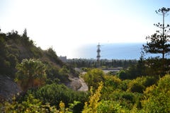 Wadi Lotem et Siah en Haifa Kababir et vue de la mer Méditerranée l'israel photographie stock Wadi Lotem et Siah en Haifa Kababir et vue de la mer Méditerranée l'israel photographie stock