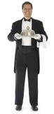 Waiter Standing On White Stock Photography Waiter Standing On White Stock Photography