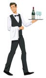 Waiter With A Tray Stock Image Waiter With A Tray Stock Image
