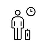 Waiting room icon vector sign and symbol isolated on white backg royalty free illustration Waiting room icon vector sign and symbol isolated on white backg royalty free illustration