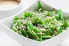 Wakame Salad With Sesame. Traditional Japanese Food Stock Photography