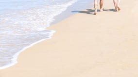 Walking on the beach Stock Image Walking on the beach Stock Image