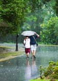 Walking In The Rain Stock Photography Walking In The Rain Stock Photography