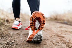 Walking Or Running Legs Sport Shoes Royalty Free Stock Images