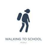 walking to school icon in trendy design style. walking to school icon isolated on white background. walking to school vector icon royalty free illustration walking to school icon in trendy design style. walking to school icon isolated on white background. walking to school vector icon royalty free illustration
