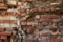 Wall of concrete and brick with plaster texture stock photos Wall of concrete and brick with plaster texture stock photos