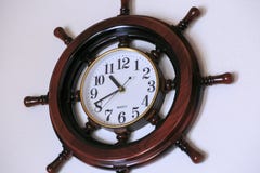 Wall wooden clock stock photos Wall wooden clock stock photos