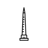 Walled Obelisk icon vector isolated on white background, Walled Obelisk sign , line or linear sign, element design in outline vector illustration Walled Obelisk icon vector isolated on white background, Walled Obelisk sign , line or linear sign, element design in outline vector illustration