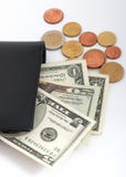 Wallet And Currencies Royalty Free Stock Photos