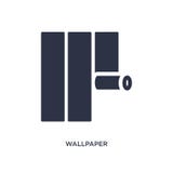wallpaper icon on white background. Simple element illustration from construction tools concept vector illustration wallpaper icon on white background. Simple element illustration from construction tools concept vector illustration