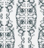 Wallpapper vittoriano del modello dell'estratto di vettore senza cuciture misero del damasco illustrazione vettoriale Wallpapper vittoriano del modello dell'estratto di vettore senza cuciture misero del damasco illustrazione vettoriale