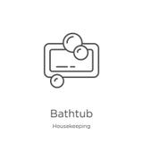 wanny ikony wektor od housekeeping kolekcji Cienka kreskowa wanna konturu ikony wektoru ilustracja Kontur, cienieje kreskową wann ilustracja wektor wanny ikony wektor od housekeeping kolekcji Cienka kreskowa wanna konturu ikony wektoru ilustracja Kontur, cienieje kreskową wann ilustracja wektor