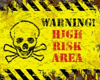 High risk area sign stock image. Image of closeup, exterior - 14957057