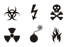 Warning symbols Stock Photo Warning symbols Stock Photo