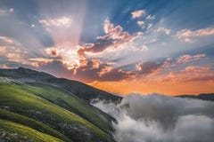 Sword of sun in heart of clouds. royalty free stock images Sword of sun in heart of clouds. royalty free stock images