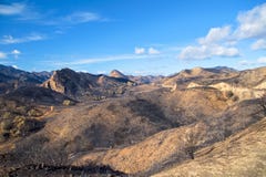 Burn scars on Mulholland stock images Burn scars on Mulholland stock images