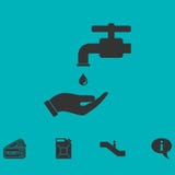 Was uw vlakte van het handen verplichte pictogram vector illustratie Was uw vlakte van het handen verplichte pictogram vector illustratie