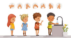 Wash Hands Kids Royalty Free Stock Photo