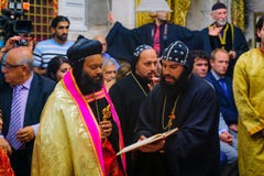 Washing of the Feet ceremony, in the Syrian Orthodox St. Marks c stock image Washing of the Feet ceremony, in the Syrian Orthodox St. Marks c stock image