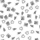 Washing Machine Cleaning T-shirt Seamless Pattern stock illustration Washing Machine Cleaning T-shirt Seamless Pattern stock illustration