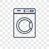 Washing machine concept vector linear icon isolated on transparent background, Washing machine concept transparency logo in royalty free illustration Washing machine concept vector linear icon isolated on transparent background, Washing machine concept transparency logo in royalty free illustration