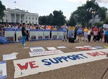 WASHINGTON DC - September 03, 2017: DACA And DREAM Act Protests Royalty Free Stock Photography WASHINGTON DC - September 03, 2017: DACA And DREAM Act Protests Royalty Free Stock Photography