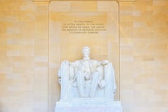 Washington, Etats-Unis, monument pour Abraham Lincoln photo libre de droits Washington, Etats-Unis, monument pour Abraham Lincoln photo libre de droits