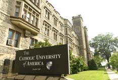 Washington, gelijkstroom - 01 Juni, 2018: Katholieke Universiteit van Amerika royalty-vrije stock afbeelding Washington, gelijkstroom - 01 Juni, 2018: Katholieke Universiteit van Amerika royalty-vrije stock afbeelding